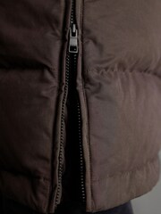 Chocolate Brown Signature Longline Puffed Down Coat - Image 5 of 10