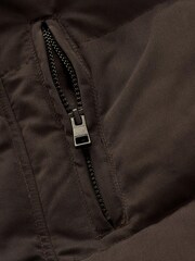 Chocolate Brown Signature Longline Puffed Down Coat - Image 8 of 10