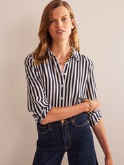 Bleu - Chemise Boden Sienna en soie - Image 1 of 5