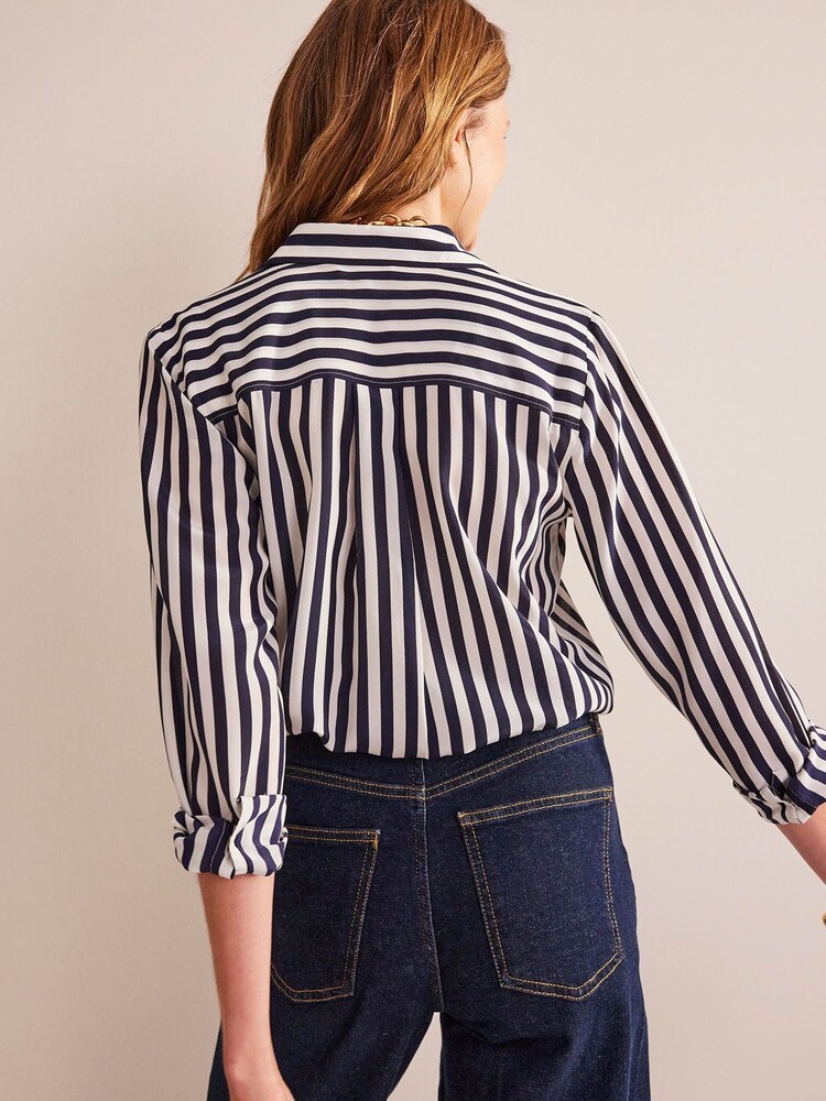 Bleu - Chemise Boden Sienna en soie - Image 2 of 5