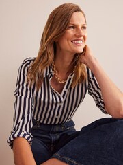 Bleu - Chemise Boden Sienna en soie - Image 4 of 5