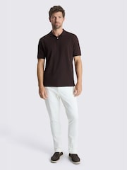 MOSS Chocolate Brown Pique Polo Shirt - Image 2 of 4