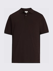 MOSS Chocolate Brown Pique Polo Shirt - Image 4 of 4
