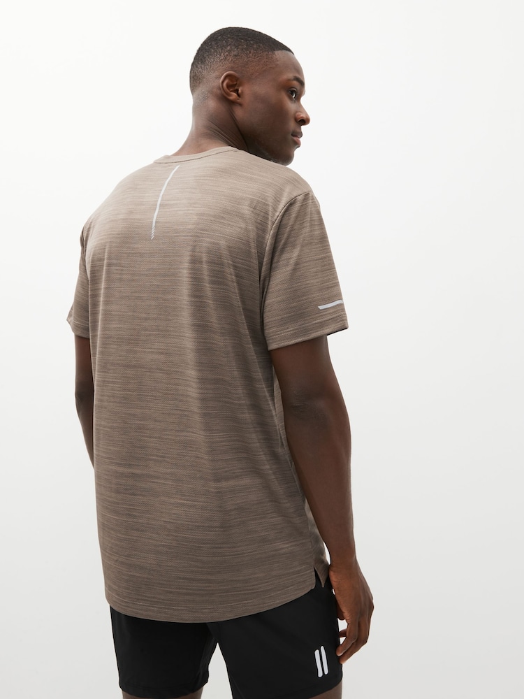 Natural Short Sleeve Tee Active Mesh Training T-Shirt - Image 3 of 8