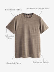 Natural Short Sleeve Tee Active Mesh Training T-Shirt - Image 4 of 8