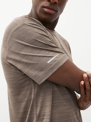 Natural Short Sleeve Tee Active Mesh Training T-Shirt - Image 5 of 8