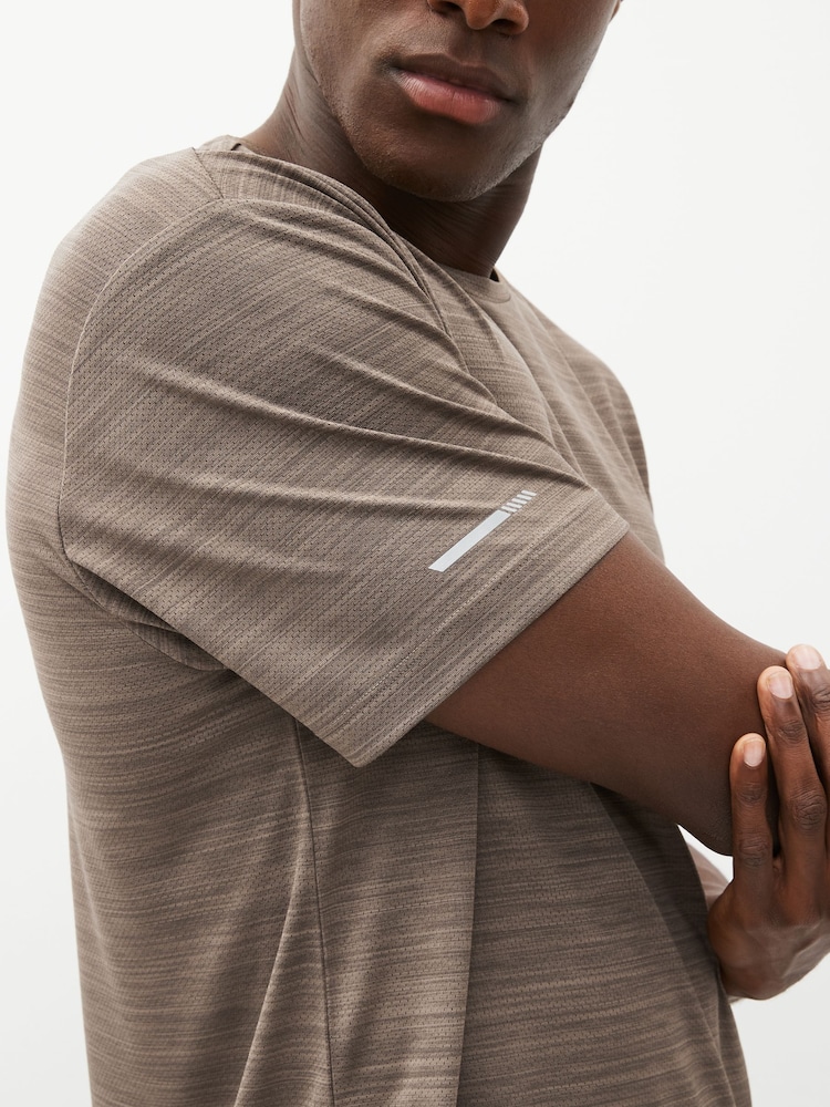 Natural Short Sleeve Tee Active Mesh Training T-Shirt - Image 5 of 8