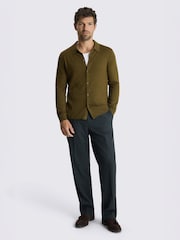 MOSS Olive Green Merino-Blend Shirt - Image 2 of 3