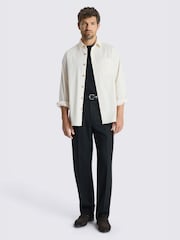 MOSS Cream Cotton Blend Corduroy Overshirt - Image 2 of 4