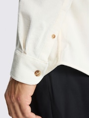 MOSS Cream Cotton Blend Corduroy Overshirt - Image 3 of 4