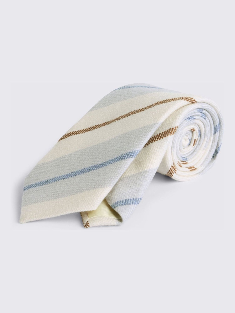 Corbata de lana italiana a rayas MOSS - Imagen 1 de 2
