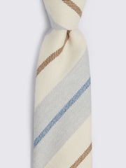 Corbata de lana italiana a rayas MOSS - Imagen 2 de 2