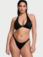 Victoria's Secret Nero Black Halter Swim Chain Bikini Top - Image 1 of 4
