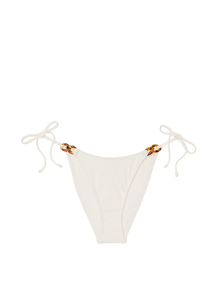 Victoria's Secret Coconut White Brazilian Swim Chain Bikini Bottom - Image 3 of 3 Victoria's Secret Coconut White Brazilian Swim Chain Bikini Bottom - Image 3 of 3