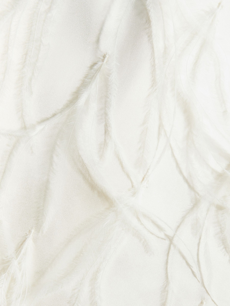 Reiss Cream Kirsten Feather Mini Skirt - Image 6 of 6
