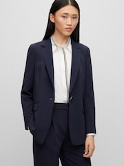 BOSS Blue Relaxed Fit Crepe Blazer - Image 1 of 6