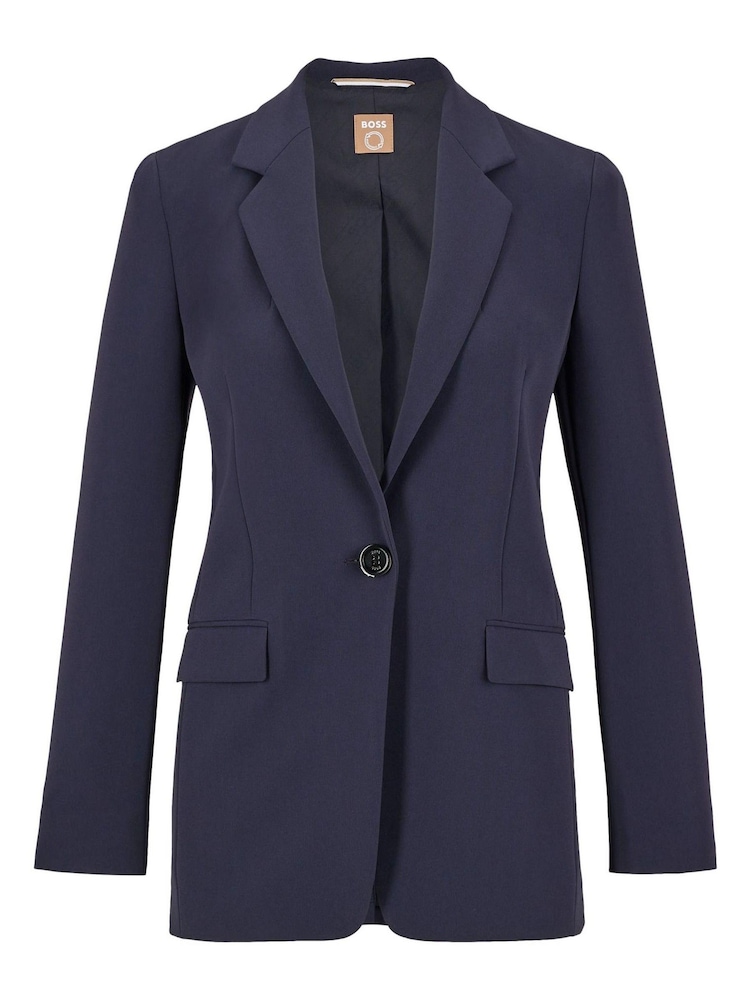 BOSS Blue Relaxed Fit Crepe Blazer - Image 6 of 6