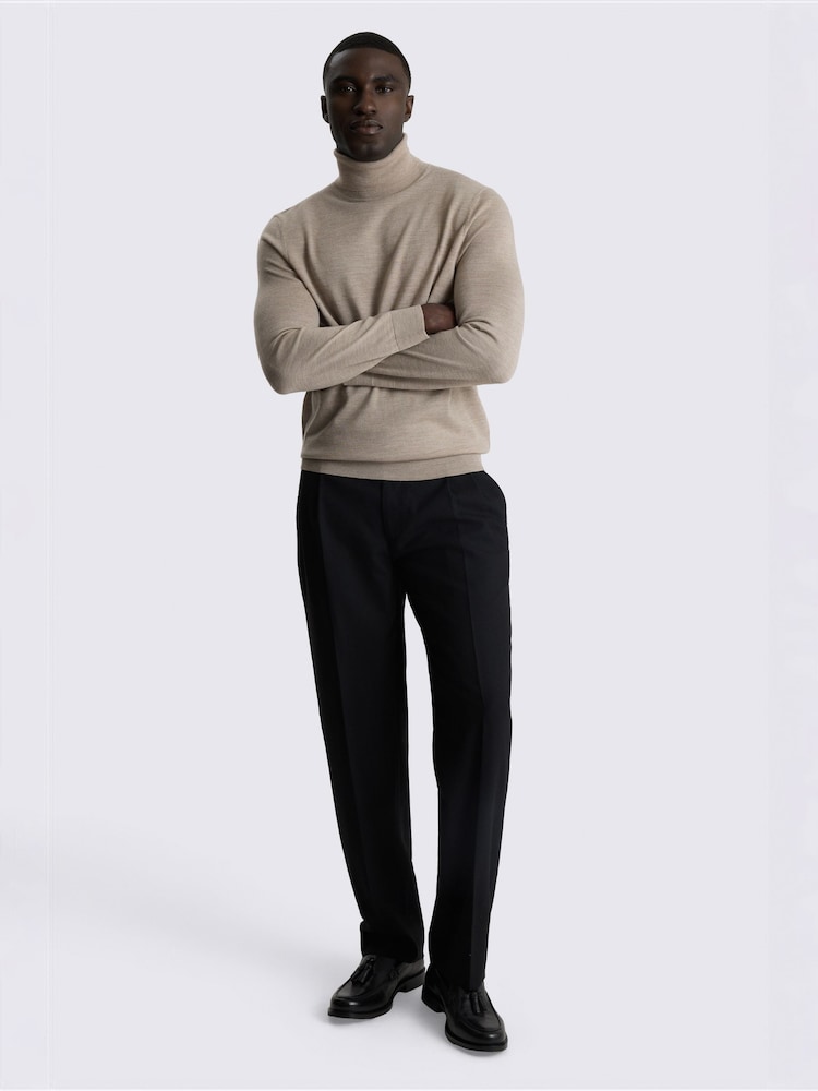 MOSS Natural Merino-Blend Roll Neck Jumper - Image 2 of 3 MOSS Natural Merino-Blend Roll Neck Jumper - Image 2 of 3