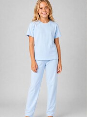 Brand Threads Blue Essentials Long Leg Pyjamas Set - Image 1 of 4