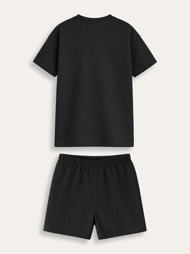 Brand Threads Black Essentials Short Pyjamas Set - Image 4 of 4