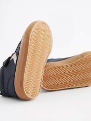 Navy Blue Standard Fit (F) Elastic Lace Touch Fastening Chevron Boots - Image 5 of 5