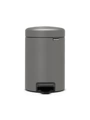 Brabantia Grey NewIcon 3L Mineral Concrete Pedal Bin - Image 1 of 4