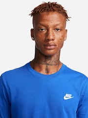 Ярко-синий - Футболка Nike Club - Изображение 3 из 3
