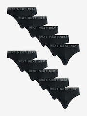 Black 10 pack Cotton Rich Briefs - Image 1 of 3