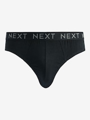 Black 10 pack Cotton Rich Briefs - Image 2 of 3