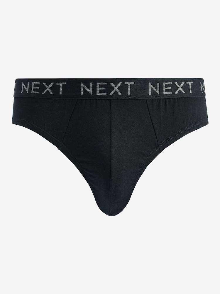 Black 10 pack Cotton Rich Briefs - Image 2 of 3