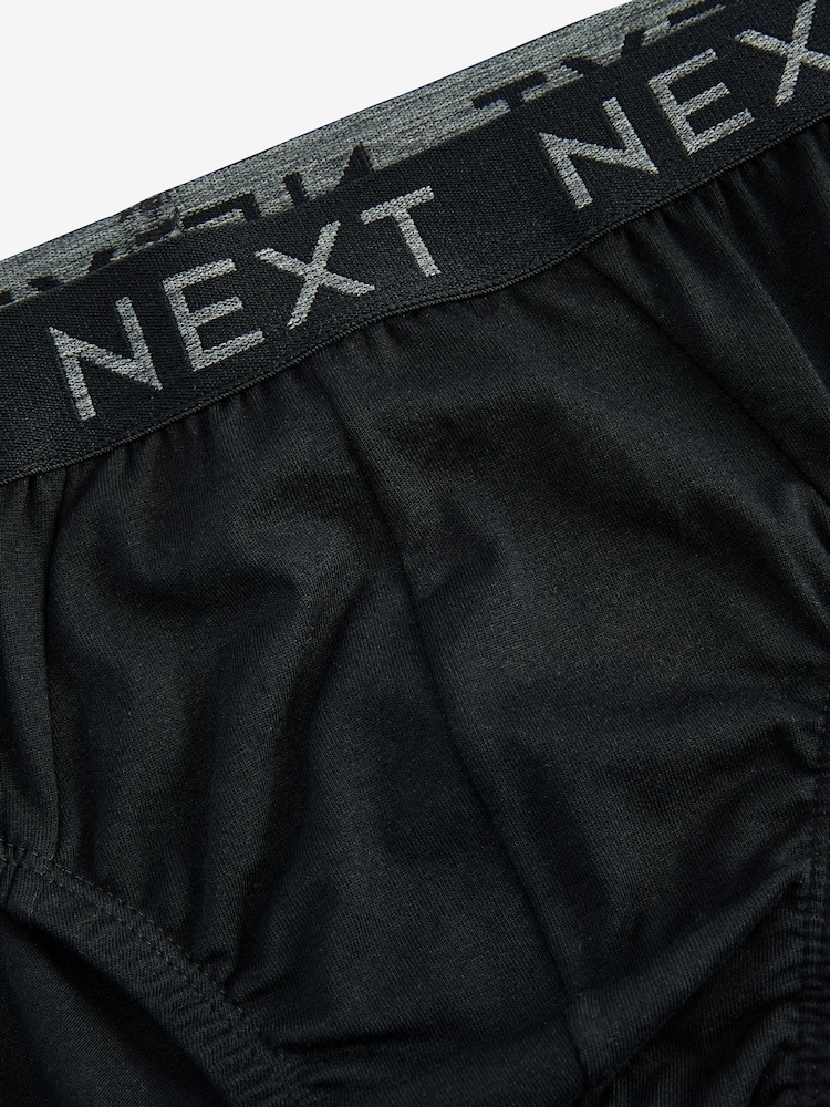 Black 10 pack Cotton Rich Briefs - Image 3 of 3