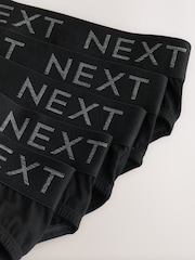 Black 10 pack Cotton Rich Briefs - Image 4 of 5