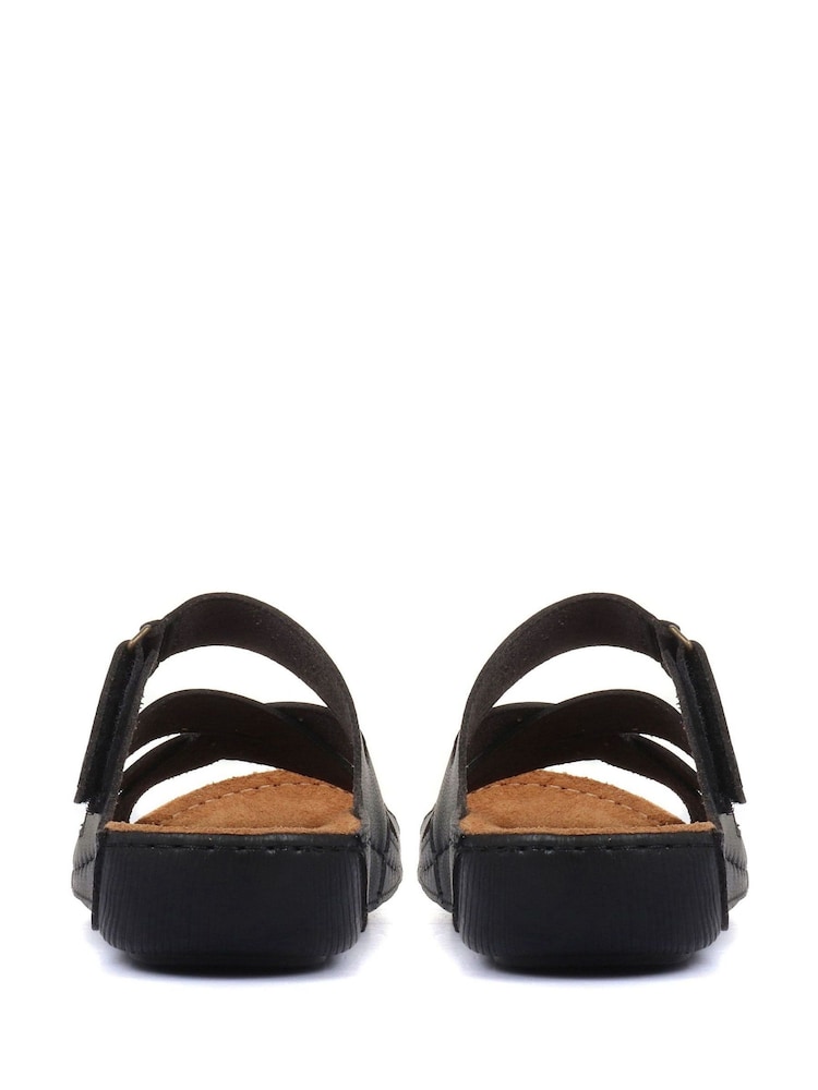 Pavers Black Ladies Touch Fasten Mules - Image 3 of 6