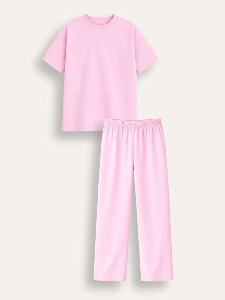 Brand Threads Pink Essentials Long Leg Pyjamas Set - Image 2 of 3 Brand Threads Pink Essentials Long Leg Pyjamas Set - Image 2 of 3
