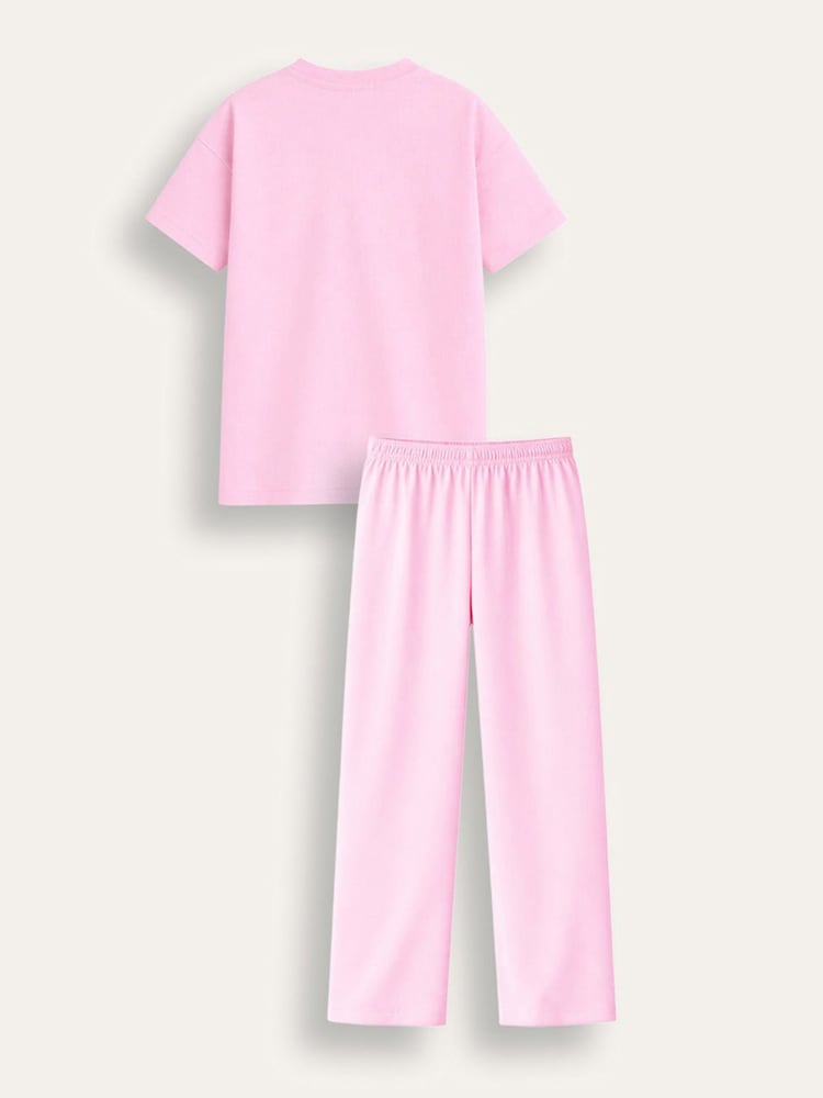 Brand Threads Pink Essentials Long Leg Pyjamas Set - Image 3 of 3 Brand Threads Pink Essentials Long Leg Pyjamas Set - Image 3 of 3