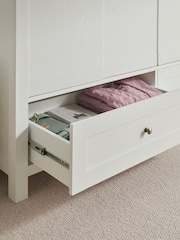 Chalk Malvern Paint Effect 4 door, 2 drawers Wardrobe - Image 6 of 11