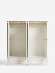 Chalk Malvern Paint Effect 4 door, 2 drawers Wardrobe - Image 8 of 11