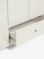 Chalk Malvern Paint Effect 4 door, 2 drawers Wardrobe - Image 10 of 11