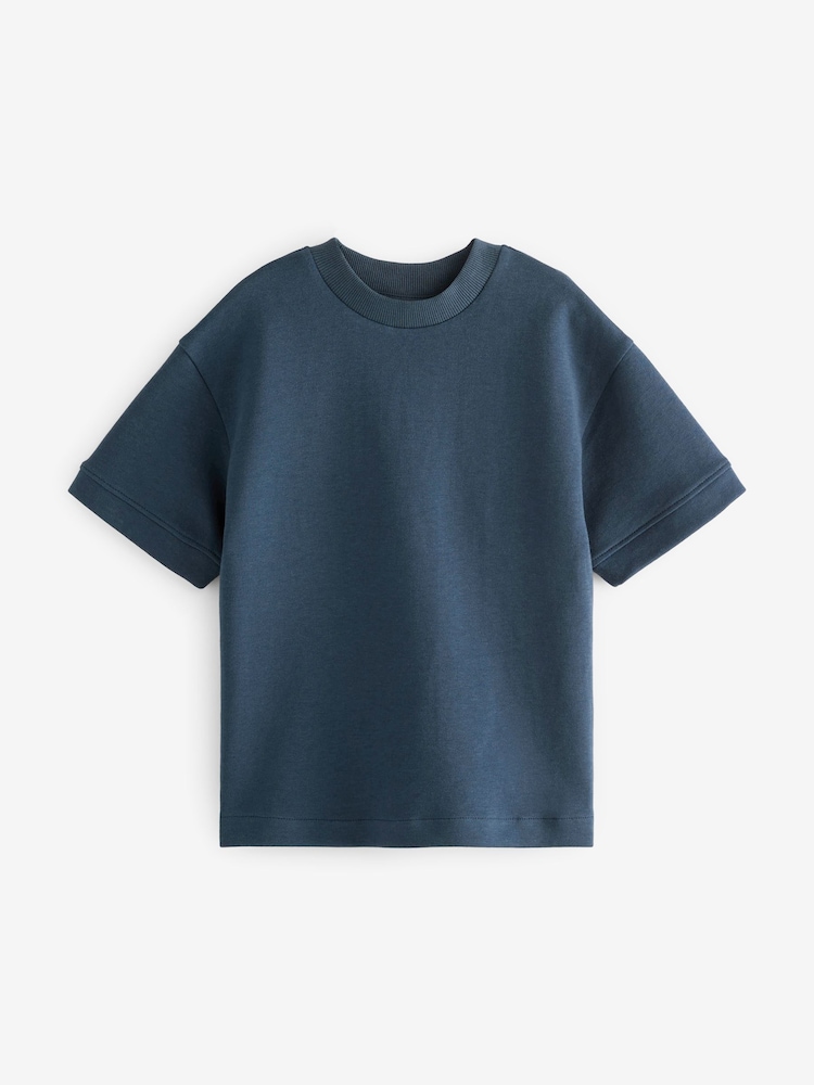 Navy Blue Relaxed Fit Heavyweight T-Shirt (3-16yrs) - Image 1 of 3 Navy Blue Relaxed Fit Heavyweight T-Shirt (3-16yrs) - Image 1 of 3