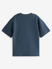 Navy Blue Relaxed Fit Heavyweight T-Shirt (3-16yrs) - Image 2 of 3