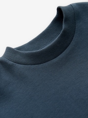 Navy Blue Relaxed Fit Heavyweight T-Shirt (3-16yrs) - Image 3 of 3