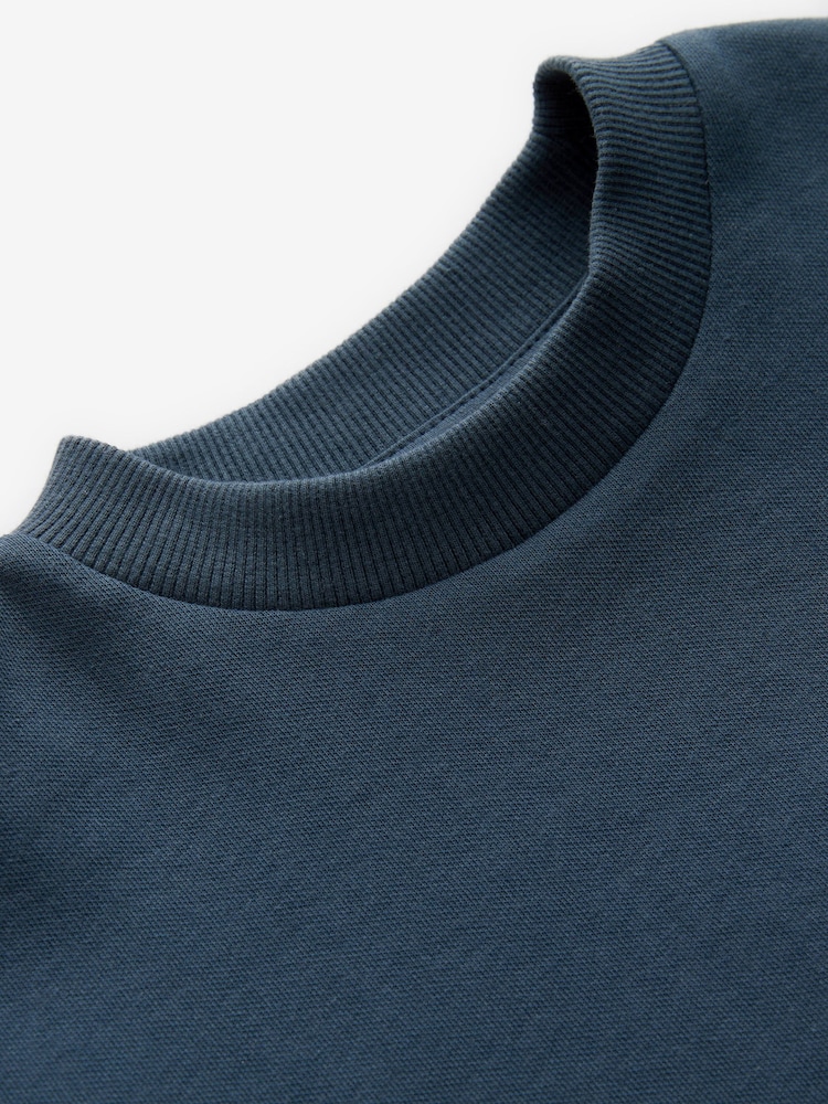 Navy Blue Relaxed Fit Heavyweight T-Shirt (3-16yrs) - Image 3 of 3 Navy Blue Relaxed Fit Heavyweight T-Shirt (3-16yrs) - Image 3 of 3