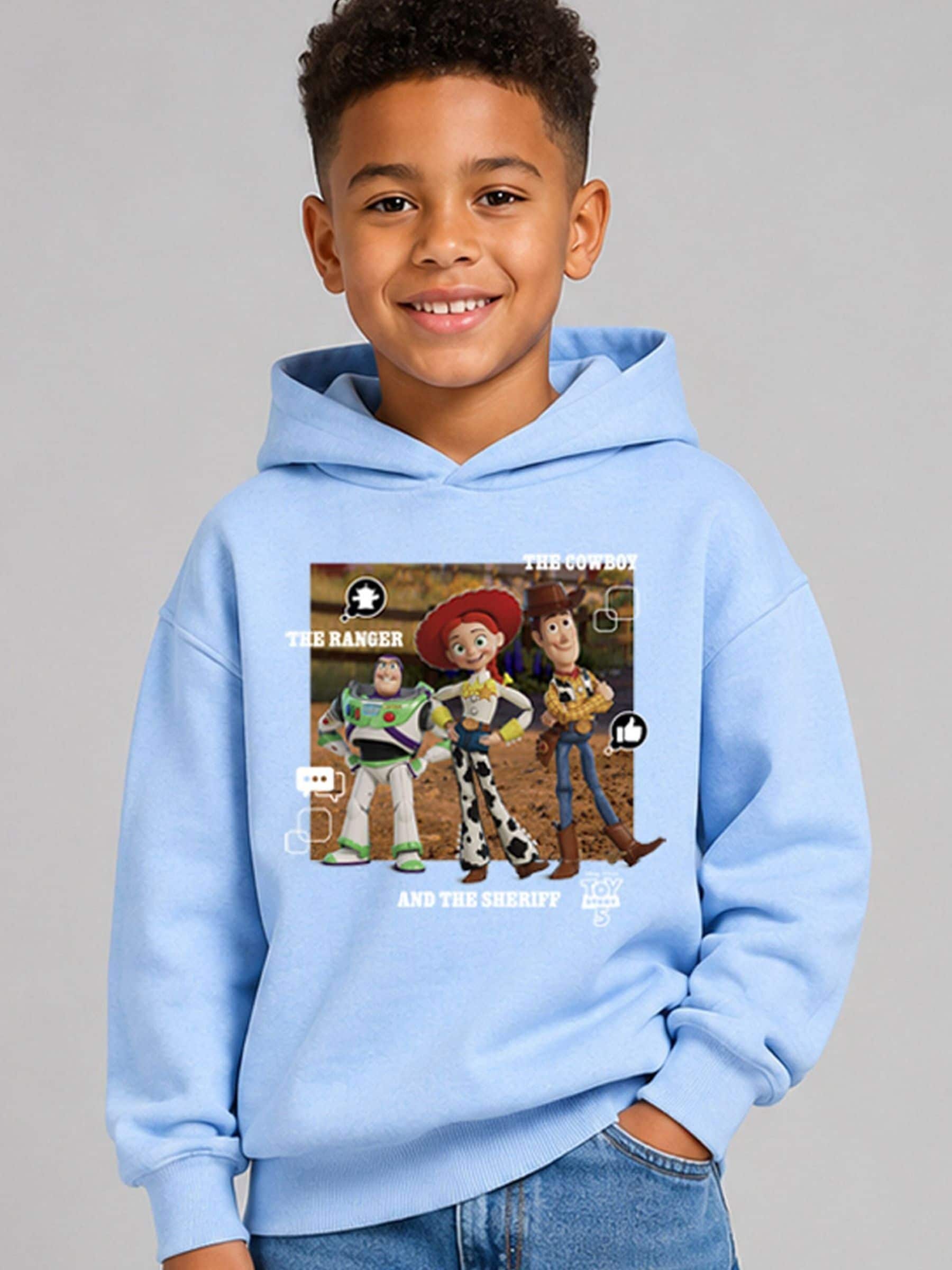 トップス print hoodie 1 toys Buy Brand Threads Blue Disney Toy Story 5 Hoodie from the Next UK