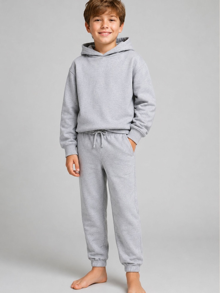 Brand Threads Grey Essentials Hoodie Tracksuit - Image 2 of 4 Brand Threads Grey Essentials Hoodie Tracksuit - Image 2 of 4