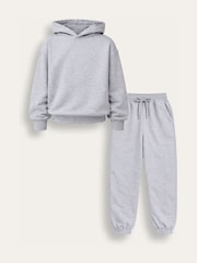 Brand Threads Grey Essentials Hoodie Tracksuit - Image 3 of 4