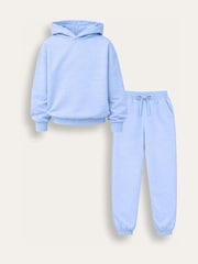Brand Threads Blue Essentials Hoodie Tracksuit - Image 1 of 4