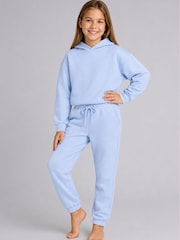 Brand Threads Blue Essentials Hoodie Tracksuit - Image 3 of 4