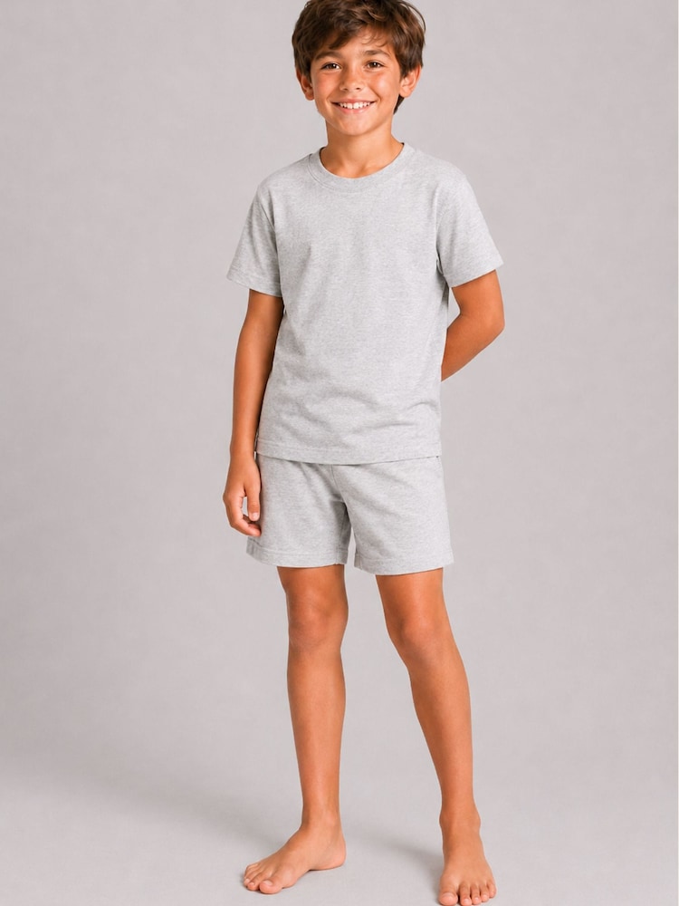 Brand Threads Grey Essentials Short Pyjamas Set - Image 2 of 4