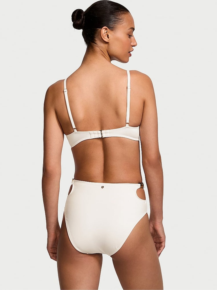 Victoria's Secret Coconut White Push Up Swim Chain Bikini Top - Image 2 of 3