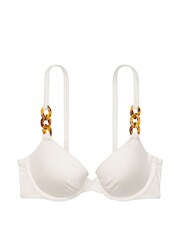 Victoria's Secret Coconut White Push Up Swim Chain Bikini Top - Image 3 of 3